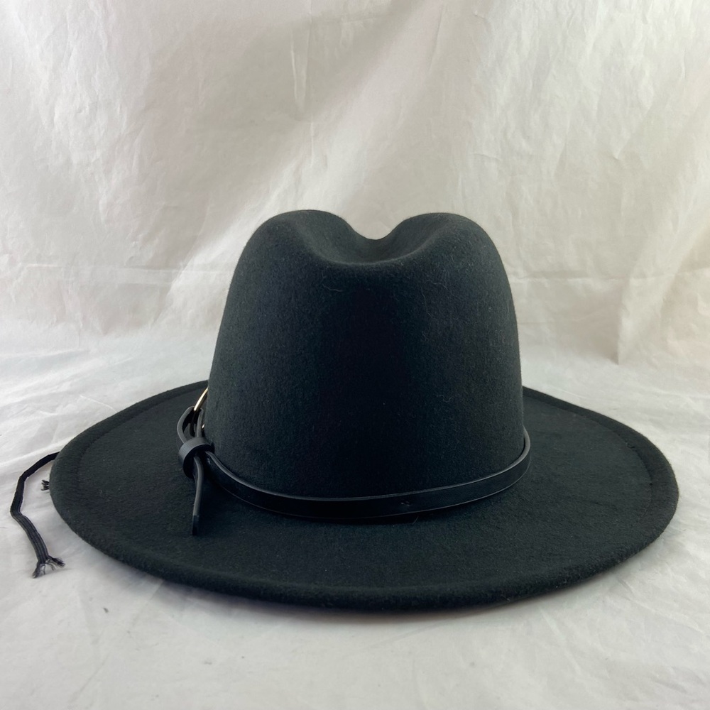 INC International Concepts Black Panama Hat with a Gold Tone Ring Hardware NWT - Picture 5 of 12